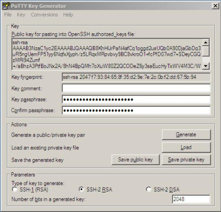 Generate public key from private key putty free
